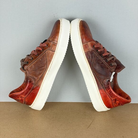 Bed Stu Azeli Leather Sneakers Womens 7 Brown Rust Low Top Lace Up Casual - Picture 5 of 9